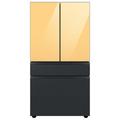 Samsung Bespoke 23 cu. ft. Smart 4-Door Refrigerator w/ Beverage Center & Custom Panels Included, in Gray/Yellow | Wayfair