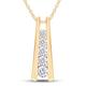 SAVEARTH DIAMONDS 1.25 Carat Round Lab Created Moissanite Diamond Five Stone Journey Bar Pendant Necklace In 14k Gold Plated 925 Sterling Silver Jewelry With 18" Chain, Valentine's Day Gift For Her,