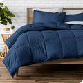 Bare Home Duvet Set - Single Size - Ultra-Soft - Goose Down Alternative - Premium 1800 Series - 6.4 TOG - All Season Warmth Quilt - Comforter Set (Single, Dark Blue)