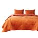 Everly Quinn Microfiber 3 Piece Quilt Set Microfiber in Orange | King Quilt + 2 Throw Pillows | Wayfair 586081F0A82A430083710595D71DA39D