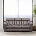 Latitude Run® Estelle Power Reclining Sofa In Gunmetal Fabric Polyester in Brown/Gray | 41 H x 88 W x 39.5 D in | Wayfair