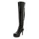 Overkneestiefel LASCANA BELLE AFFAIRE Gr. 37, schwarz Damen Schuhe Reißverschlussstiefel Overknee-Stiefel High Heel Stiefel Sommerstiefel