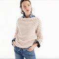 J. Crew Sweaters | J Crew Pink & White Cotton Boatneck Sweater Sm | Color: Pink/White | Size: S