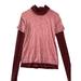 Free People Tops | Free People We The Free Pink Piper Twofer Layered Tshirt Turtleneck Top Size S | Color: Pink | Size: S