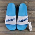 Adidas Shoes | Adidas Women's Adilette Shower Casual Slides Sandals White/ Blue Rush/Sky | Color: Blue/Red/White | Size: Various