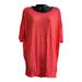 Lularoe Tops | Lularoe Women's Short Sleeve Oversized Coral Hi-Lo Casual Tunic Shirt Dress Med | Color: Red | Size: M