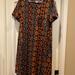 Lularoe Dresses | Lularoe Carly Black Orange Aqua Aztec Size Xl Nwot | Color: Black/Orange | Size: Xl