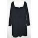 American Eagle Outfitters Dresses | American Eagle Smocked Ribbed Long Sleeve Sweater Dress Black Size L Tall | Color: Black | Size: L Tall