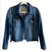 Michael Kors Jackets & Coats | Michael Kors Women's Blue Denim Jean Cropped Jacket, Gold Logo Buttons, Size M | Color: Blue/Gold | Size: M