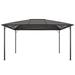 vidaXL Gazebo Canopy Tent Pavilion w/ Roof w/ Steel Frame Aluminum Black Hardtop/Metal/Steel in Black/Gray | 157.5" x 118.1" | Wayfair 44643