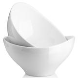 DOWAN 2 Piece Salad Bowl Set, Ceramic in White | 4.5 H x 8 W x 8 D in | Wayfair 11069-1