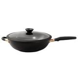 Meyer Accent Series Hard Anodized Nonstick Induction Stir Fry Pan w/ Helper Handle & Glass Lid, 12.75-Inch | 6.12 H in | Wayfair 81210