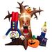 The Holiday Aisle® Blow up Dead Tree & Pumpkins & Scary Clowns Inflatable Polyester in Blue/Brown/Orange | 96 H x 90 W x 55.2 D in | Wayfair