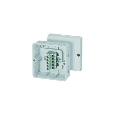 Hensel Klemmenkasten 4qmm 5f Kst 98x98x52mm ap 10einf IP55 halogenfrei DE9345 - grau