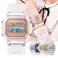 Montre de mode femmes hommes or décontracté Transparent numérique Sport montres amoureux cadeau