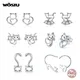 WOSTU – boucles d'oreilles en argent Sterling 100% pour femme bijou en argent S925 cadeau idéal