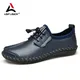 Mocassins en cuir souple pour hommes chaussures de conduite faites à la main baskets