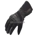 Gants de moto en cuir imperméables pour hommes gants de vélo d'hiver gants de scooter noir H20