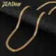 ZEADear – collier à chaînes en plaqué or pour hommes et femmes bijou classique de haute qualité