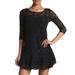 Free People Dresses | Free People Black Lace Sheer Overlay Dress | Color: Black | Size: 4
