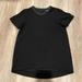 Madewell Tops | Madewell Black Leather-Trim Tailored Tee In Sz X-Small | Color: Black | Size: Xs
