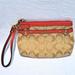 Coach Bags | Coach Gallery Signature Medium Wristlet | Color: Red/Tan | Size: 7.5"W X 5"H X 1"D