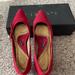 Anthropologie Shoes | Anthropologie Wine Colored Kitten Heels. Pied Juste. Super Chic | Color: Gold/Red | Size: Marked 39 But Fit Like 38