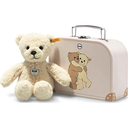 Mila Teddybär im Koffer hellgelb