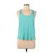 Balance Collection Active Tank Top: Blue Activewear - Women's Size Small