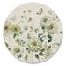 CounterArt Green Fields 4 Pack Round Single Image Absorbent Stone Coasters 4” Diameter Stoneware, in Green/White | 0.25 H x 4 W x 4 D in | Wayfair