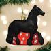 Old World Christmas Friesian Horse Hanging Figurine Ornament Glass in Black/Red | 4 H x 4.25 W x 1.5 D in | Wayfair 12589