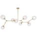 Avenue Lighting Fairfax 78" Wide 8-Light Modern Brass Chandelier