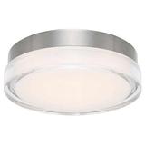 Dot 2.5"H x 15"W 1-Light Flush Mount in Stainless Steel