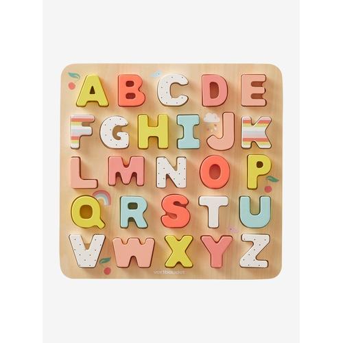 Kinder Buchstaben-Puzzle, Holz FSC® rosa von vertbaudet