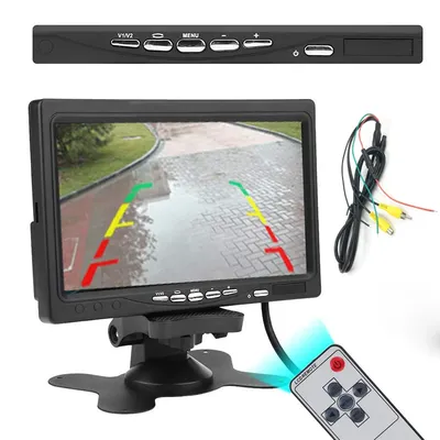 Moniteur LCD TFT de voiture avec écran couleur HD de 7 pouces caméra de recul et de recul pour