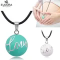 Eudora-Boule d'ange pour bébé pendentif bleu et blanc lettre d'amour FTP cadeau de grossesse