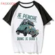 T-shirt japonais 2cv pour homme streetwear imprimé blanc manga vêtements pour couple été