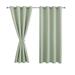 Eider & Ivory™ Timonium Solid Color Room Darkening Thermal Grommet Curtain Panels Polyester in Green/Blue | 63 H x 52 W in | Wayfair