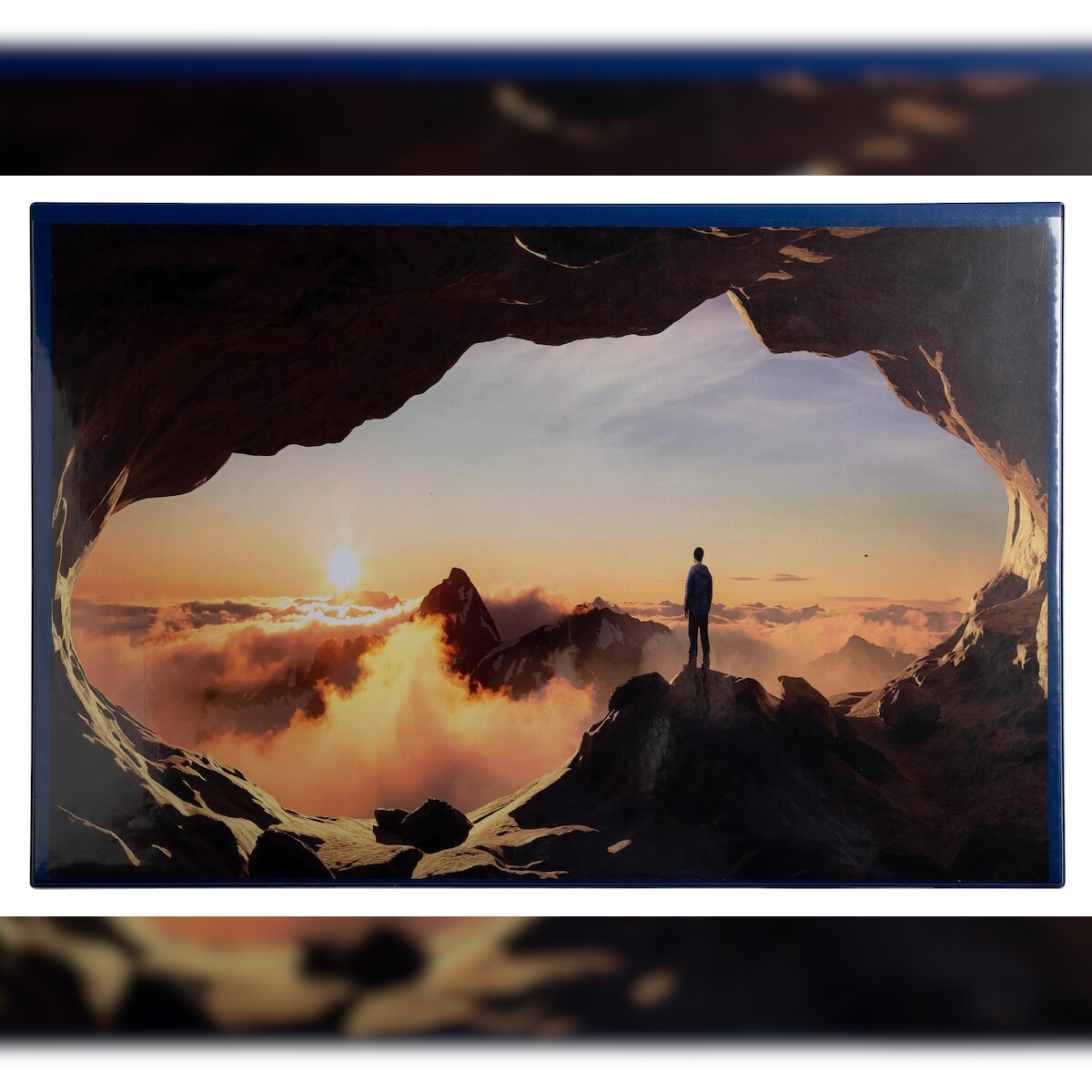 10x Exacompta 29782E Schreibunterlage Kreacover aus extra starkem Karton, Vorder- und Rückseite aus PVC, Format 37,5x57,5cm, blau Image