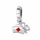Wow Charms 925 Sterling Silver Chams Nurse Hap Nurses Day Heart Lung Kidney Beads. Charms fit for Pandora Bracelets.