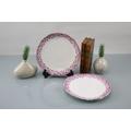 Antiker Pink Weiß Kostbares Antikes Porzellan Art Deco Porzellan 20er 30er Jahre / Teller