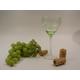 Jahrgang ART NOUVEAU Weißwein Glas THERESIENTAL deutsche Stammware Rebe Gläser mit einer Blume geschnitzt grün Kuppa