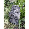 Gargoyle Schwert Wächter mini Kunst Sandstein Antik Look H 40