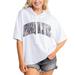 Women's Gameday Couture White Marquette Golden Eagles Flowy Lightweight Short Sleeve Hooded Top