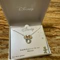 Disney Jewelry | Disney Silver Minnie Mouse Icon Head Stone Pendant Necklace | Color: Silver | Size: Os