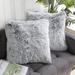 Urban Outfitters Accents | 2 Pcs Gray Luxury Soft Faux Fur Throw Pillow Cover | Color: Gray | Size: Os
