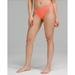 Lululemon Athletica Swim | Lululemon Smocked Mid Rise Skimpy Bikini Bottom Size 10 New | Color: Orange/Yellow | Size: 10