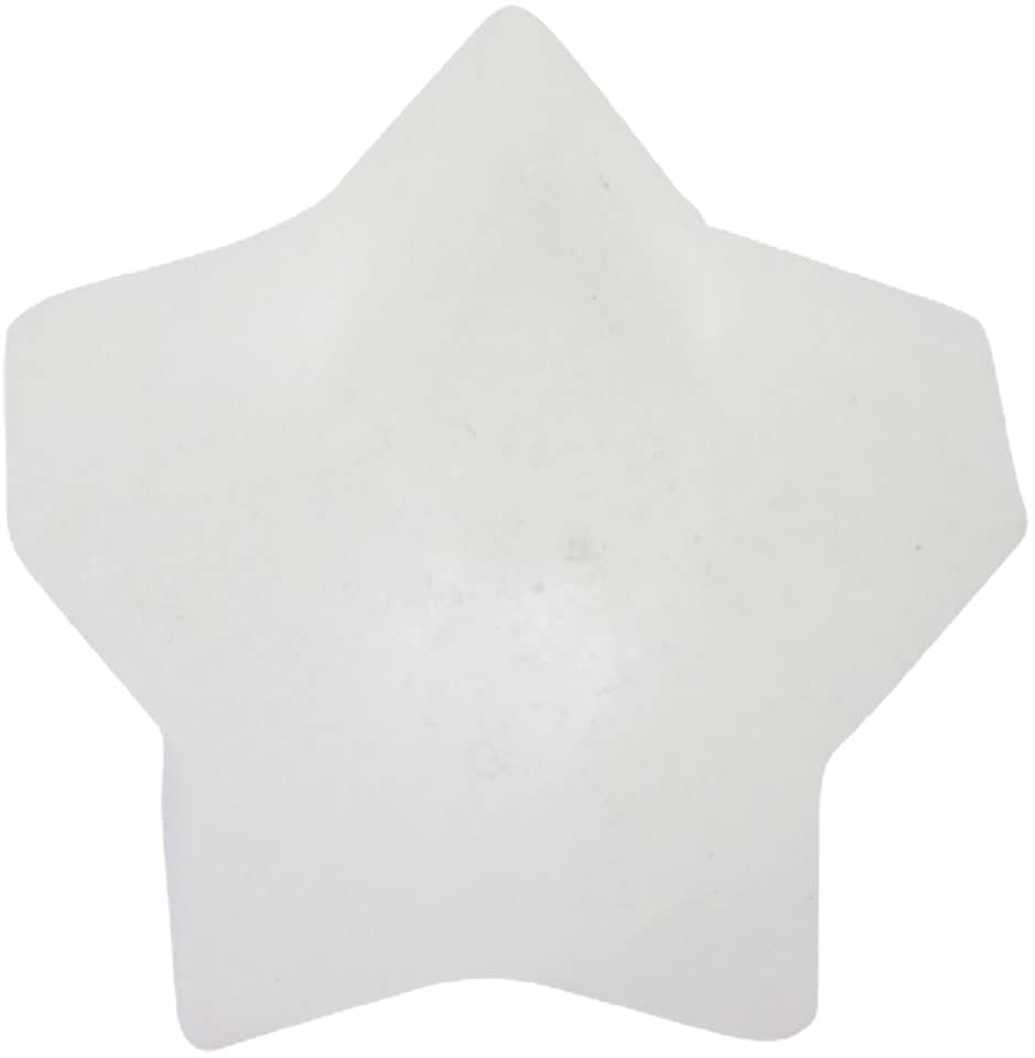 HIMALAYA SALT DREAMS Salzkristall-Tischlampe "Stern", weiß, Ø 9cm H: 6cm, 1 Stk., Leuchten, Handgefertigt aus Salzkristall - jeder Stein ein Unikat, H: ca. 6 cm Image
