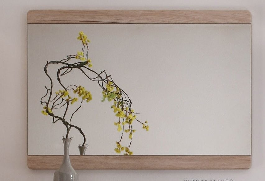 Spiegel HOME AFFAIRE "Modena", braun (eichefarben), B:90cm H:64cm T:2cm, Glas, Spiegel, mit abgerundeten Ecken Image