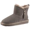 Winterboots ARA "ALASKA", Damen, Gr. 41, grau (taupe), Veloursleder, sportlich, Schuhe, Schlupfboots, Stiefel aus echtem Lammfell, G-Weite (weit)